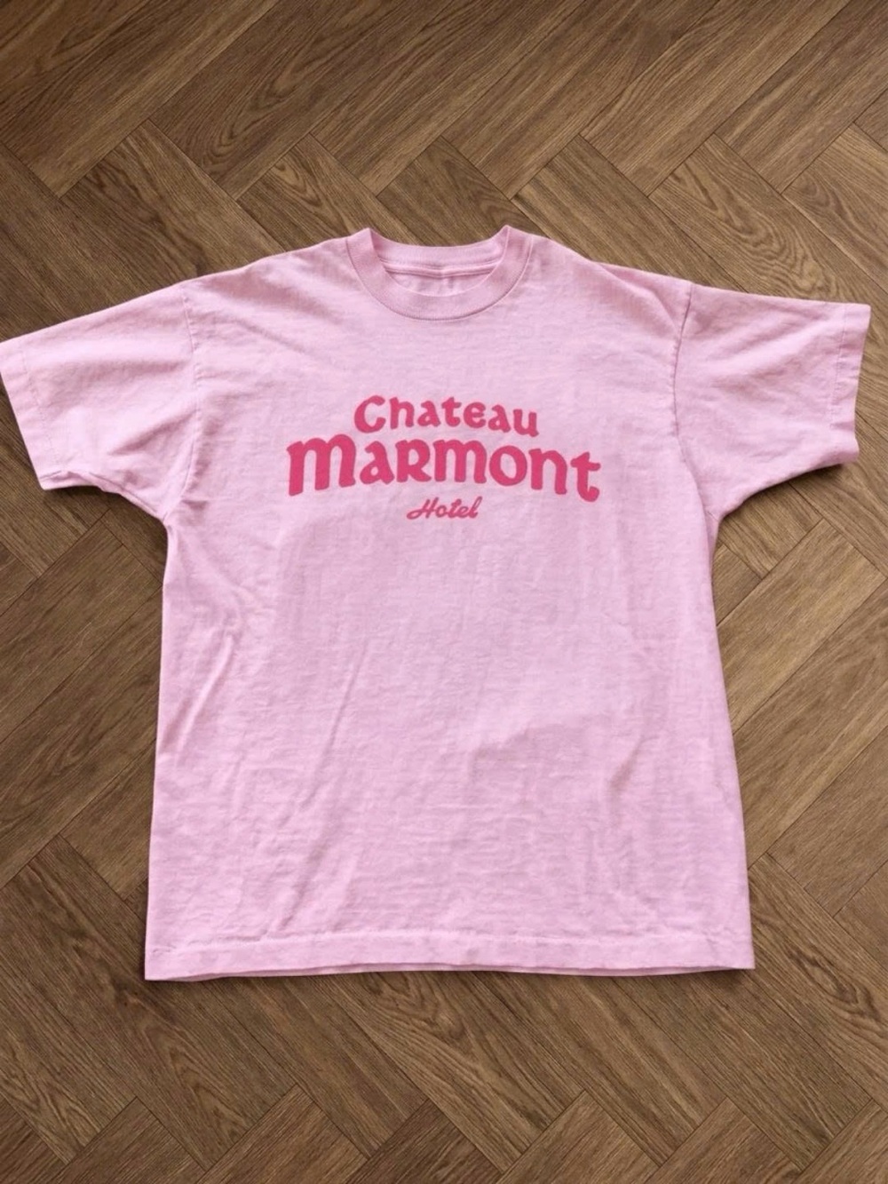 Chateau Marmont Hotel Light Pink Graphic tee